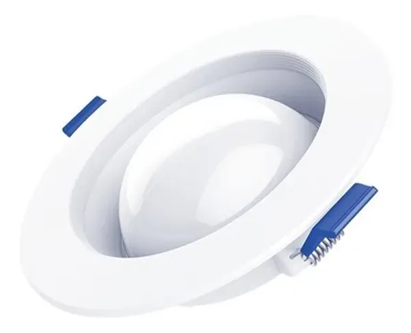 Lámpara Wellmax Redonda 6W Led Samsung Downlight Saturn para Embutir 100-240 Luz Fria 25.000 Horas